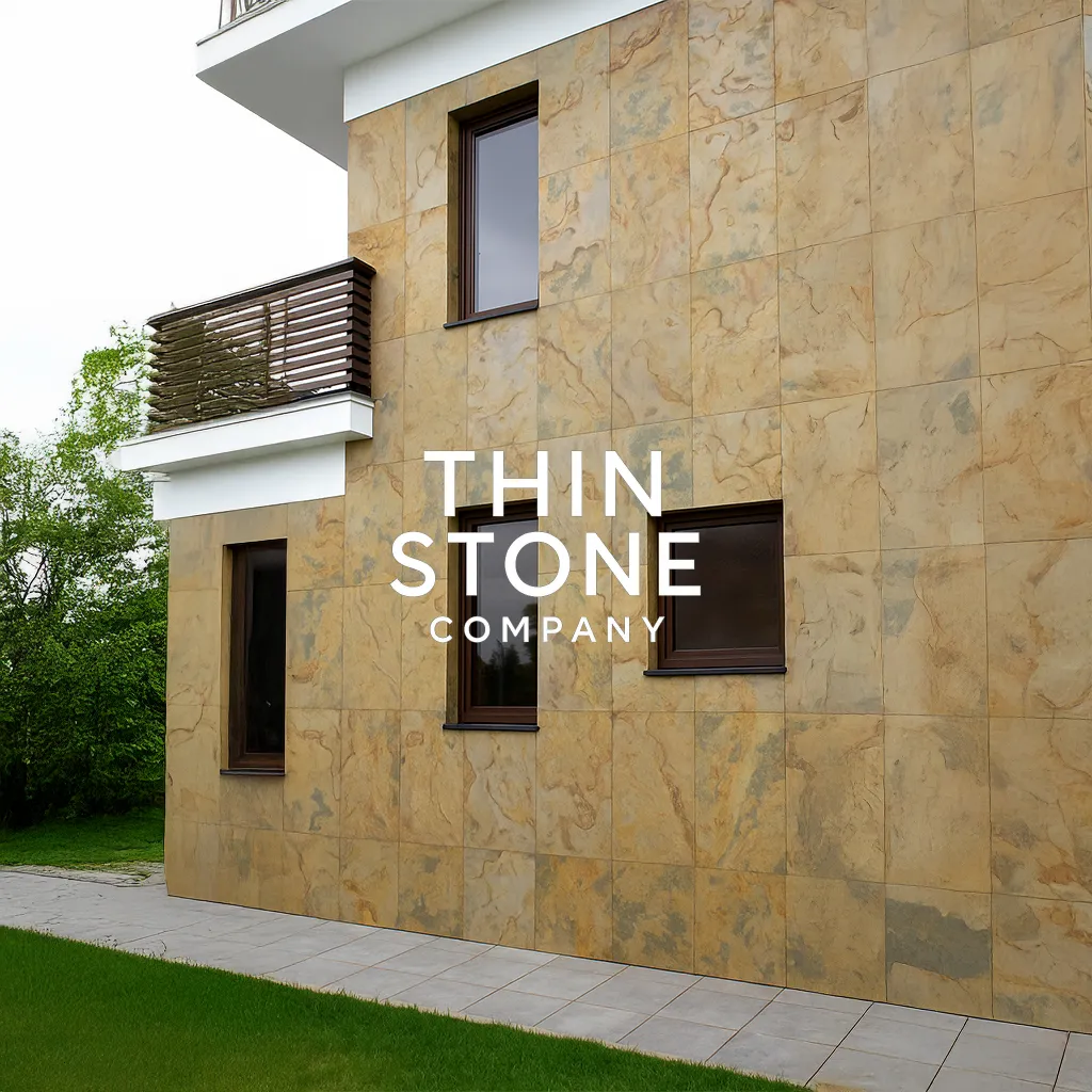 Indian Autumn Flexible Slate Stone Veneer facade
