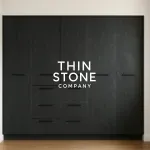 Black Flexible Slate Stone Veneer on a wardrobe