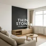 Flexible Slate Stone Veneer - Black used on Furniture