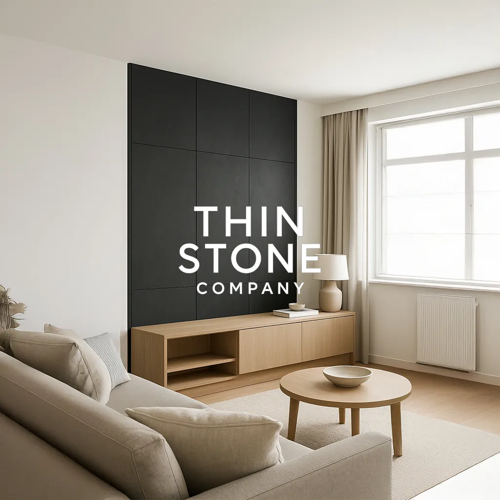 Flexible Slate Stone Veneer - Black used on Furniture