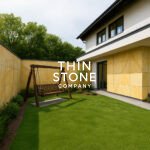 Teakwood Sandstone veneer used in exteior