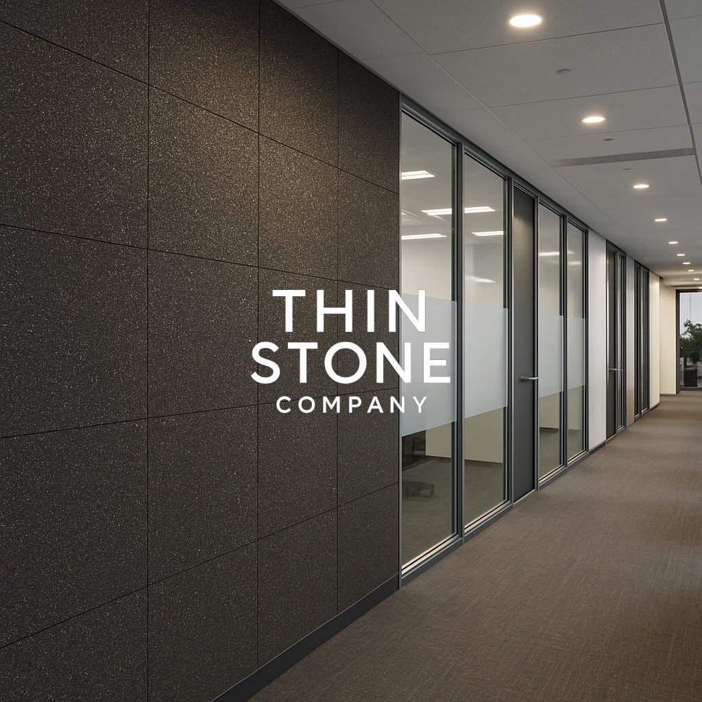 Black Shimmer stone veneer used on wall