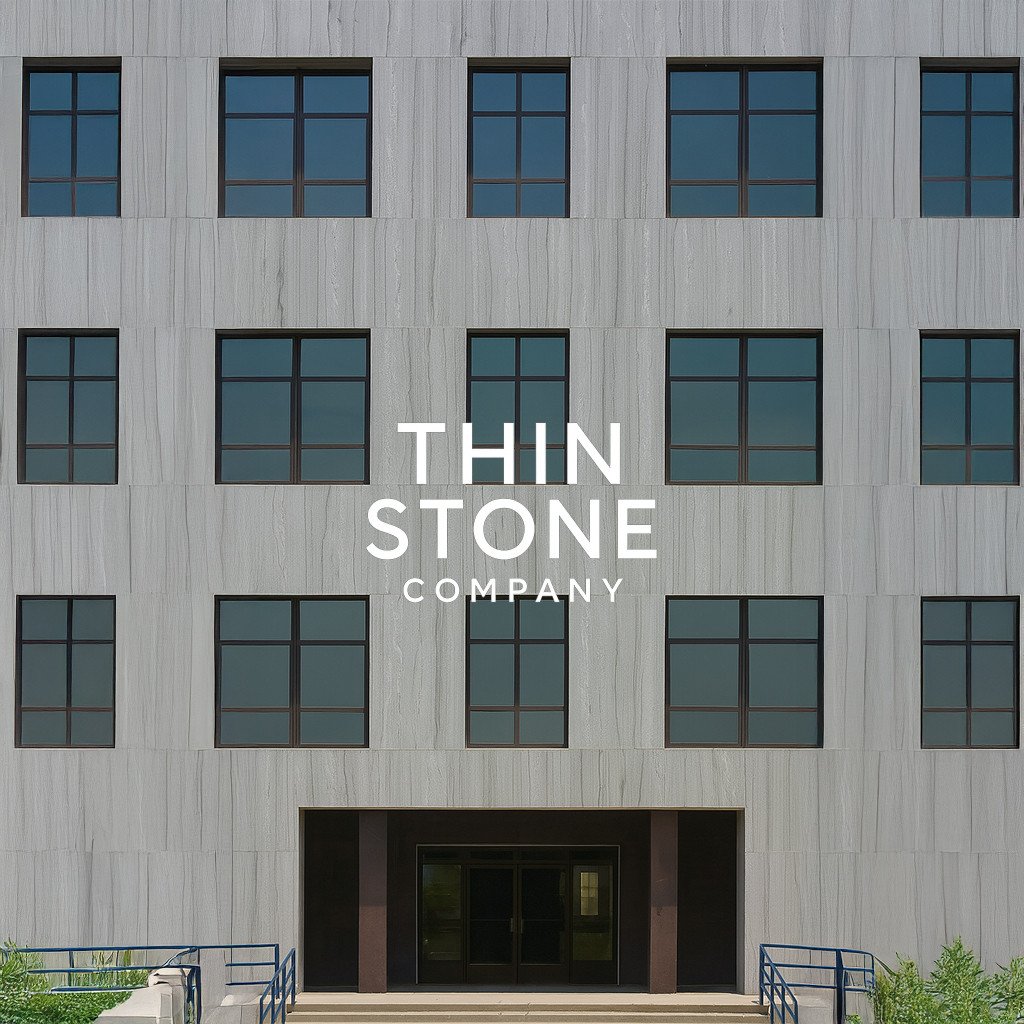 White Marble veneer on facade - a product of Ryan Stone Creations