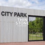 Himalyan White Marble Veneer on entrance wall of a city park