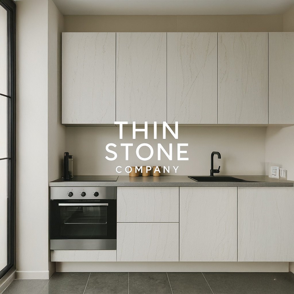 Majestic White Marble Veneer used on Kitchen Cupboard