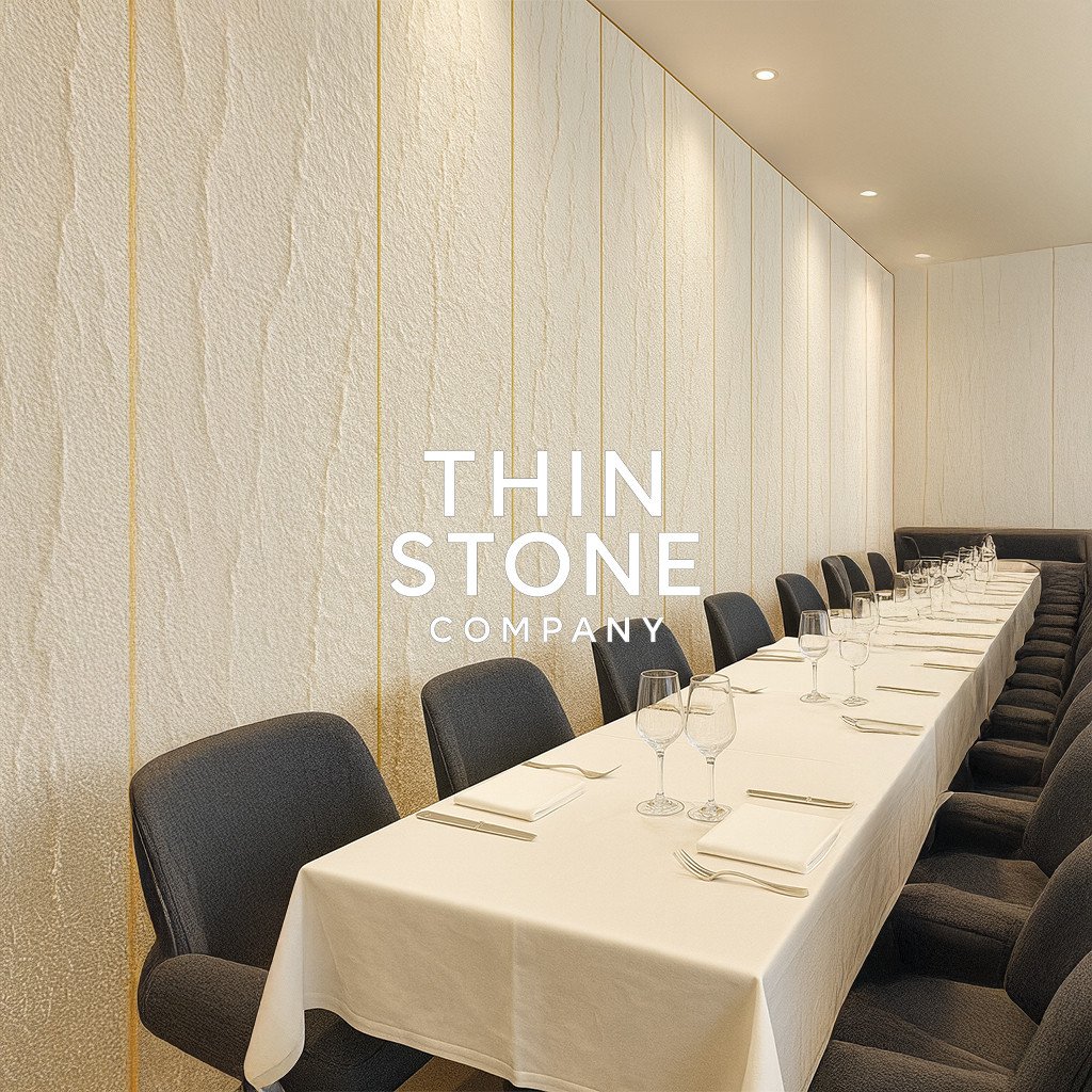 Silvia Marble Veneer used on restaurant wall