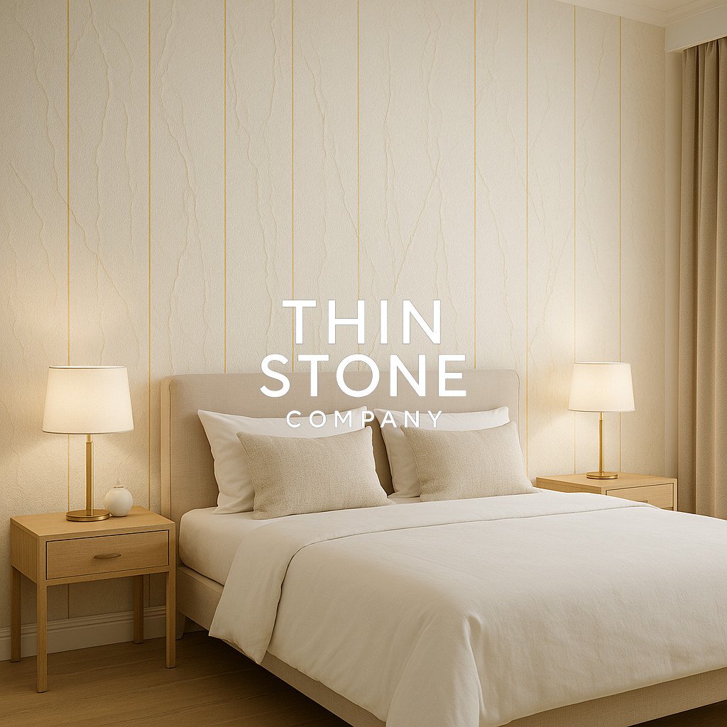 Silvia Marble Veneer on bedroom wall