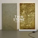 Jeera Green translucent stone veneer backlit effect