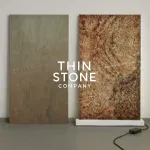Copper translucent stone veneer backlit effect