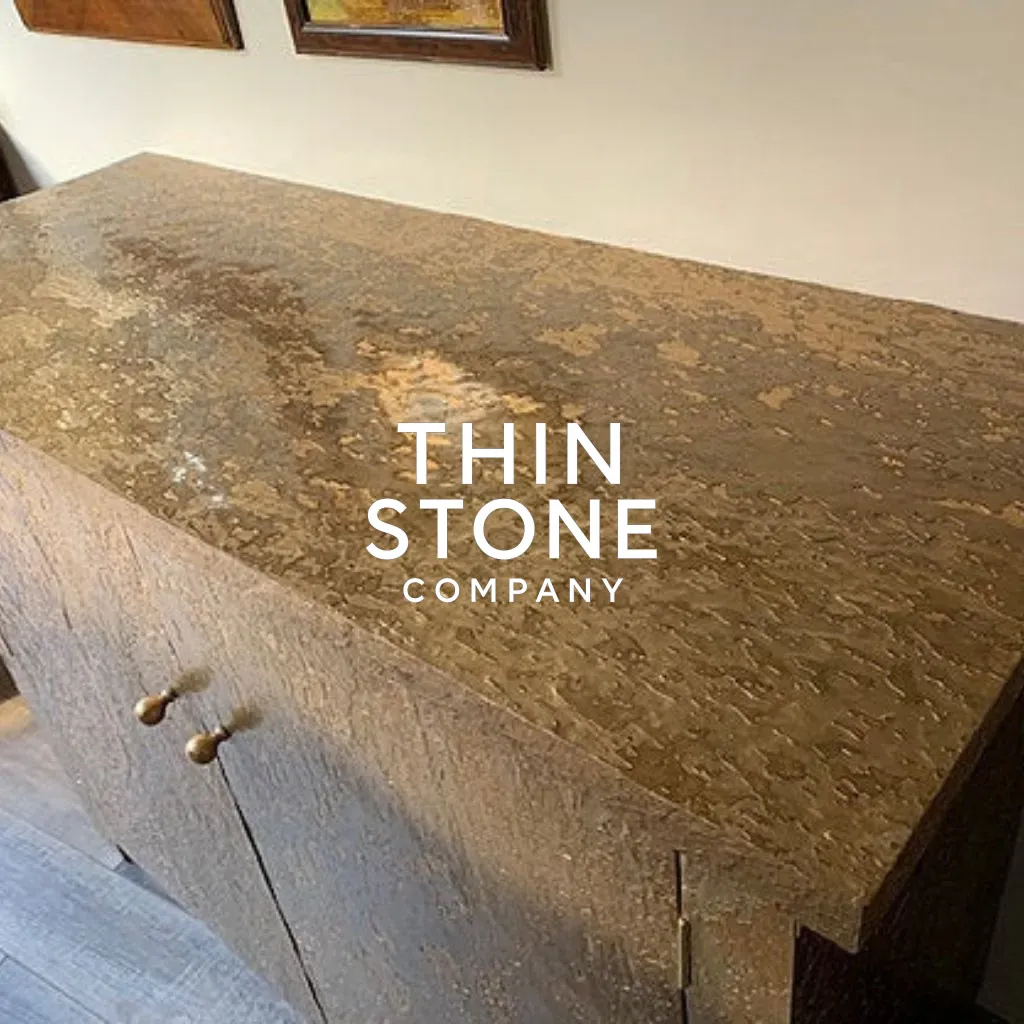 Metallic Gold Art Decor Veneer used on a Furniture Design