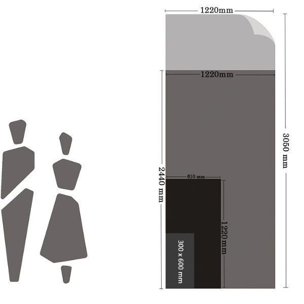 Flexible Stone Veneer Size Availibility chart