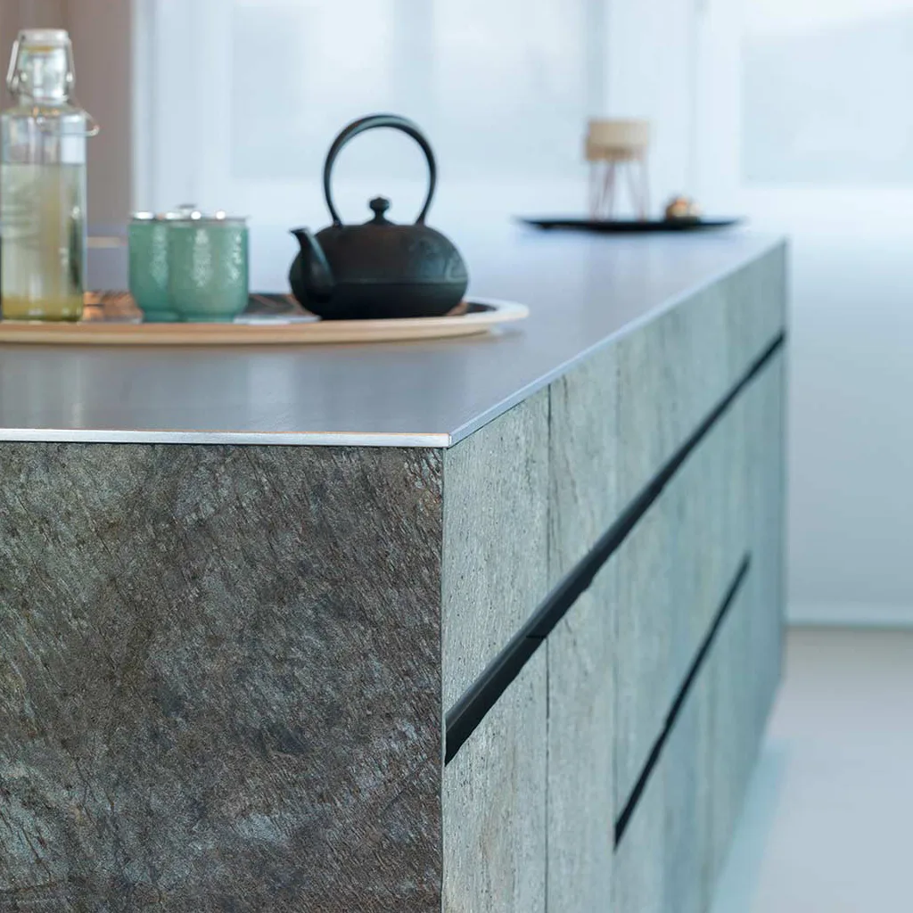 Gold Green slate veneer used on furniture