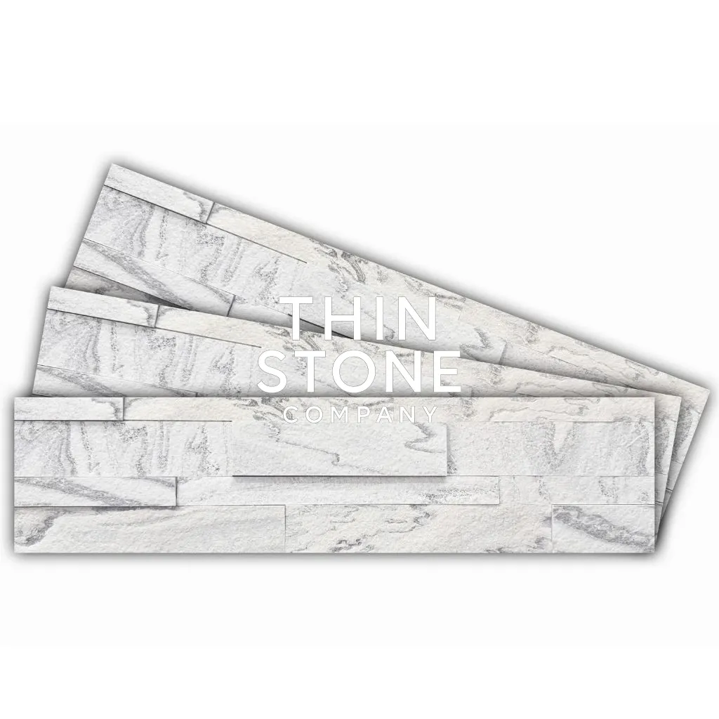 Arctic White Marble Veneer Peel and stick 3D wall panel by Ryan Stone Creations