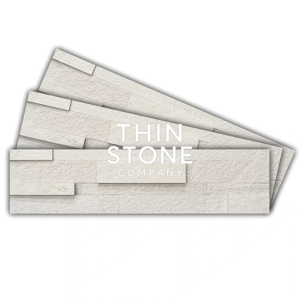 Polar White Marble Veneer Peel and stick 3D wall panel by Ryan Stone Creations